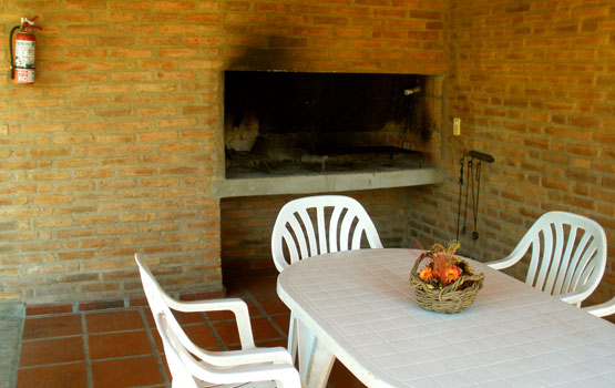 Galería con asador