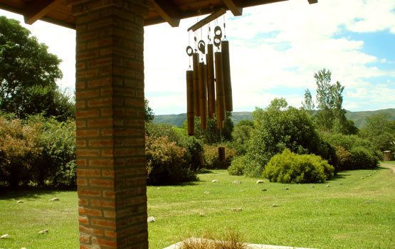 Vista del parque desde una cabaña