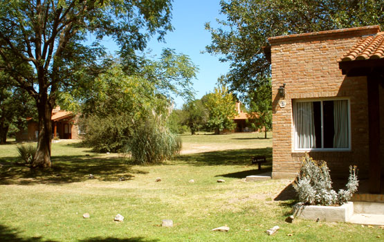 Vista de las cabañas